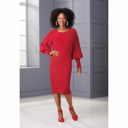 Camilla Sweater-Knit Combo Dress, , large