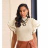Catalina Ruffle Sleeve Sweater, , large