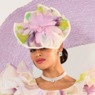 Richlynn Fascinator with Multicolor Mesh and Feathers, White Multi, large