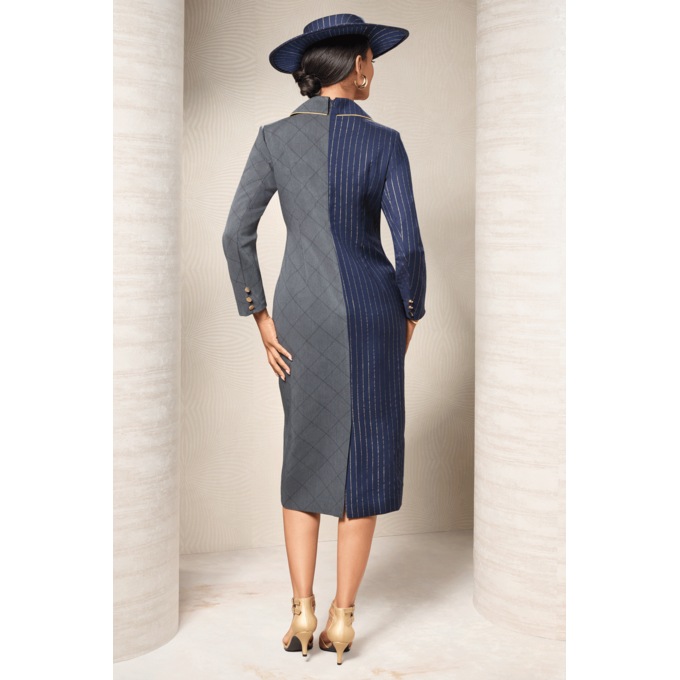 Julea Menswear Jacket-Style Sheath Dress with Double-Breasted Look, , large