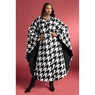 Bree Belted Fleece Cape Coat with Oversized Fit and Snap Belt, , large