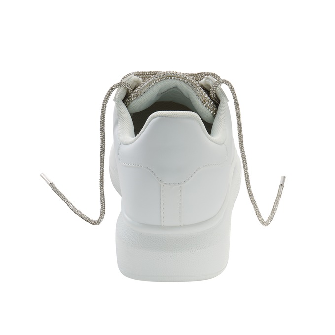 Azalea Wang Rhinestone-Shoelace Janan Sneaker with Rhinestone Tongue for Women, , large