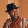 Leather Fedora, , large