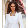Faux Pearl Necklace/Earring Set, , large