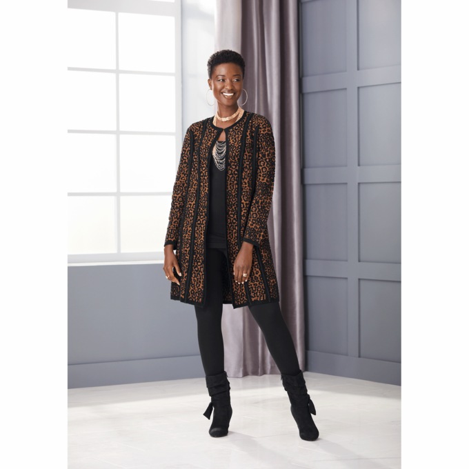 Lexie Leopard Cardigan, , large