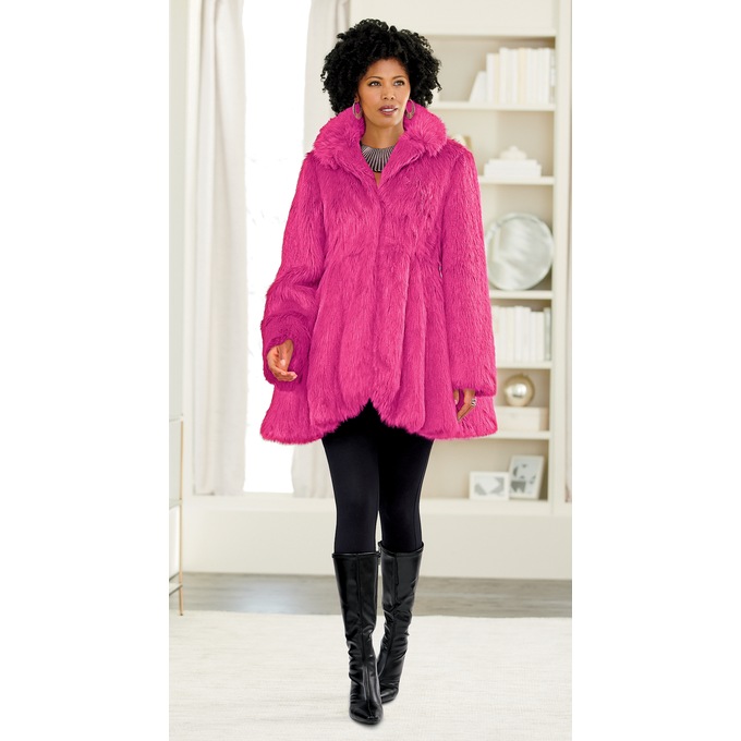 Madelyn Faux Fur Coat, , large