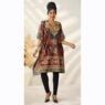 Lulit Short Caftan with V-Neck in Regal Border Print, , large
