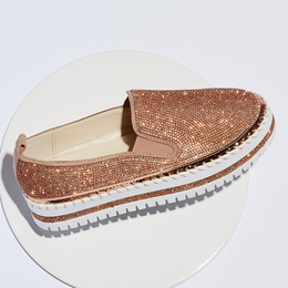 Azalea Wang Judy Rose Gold Slip-On, , large