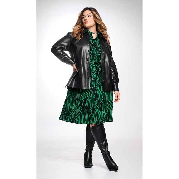 Faux Leather Jacket, , large