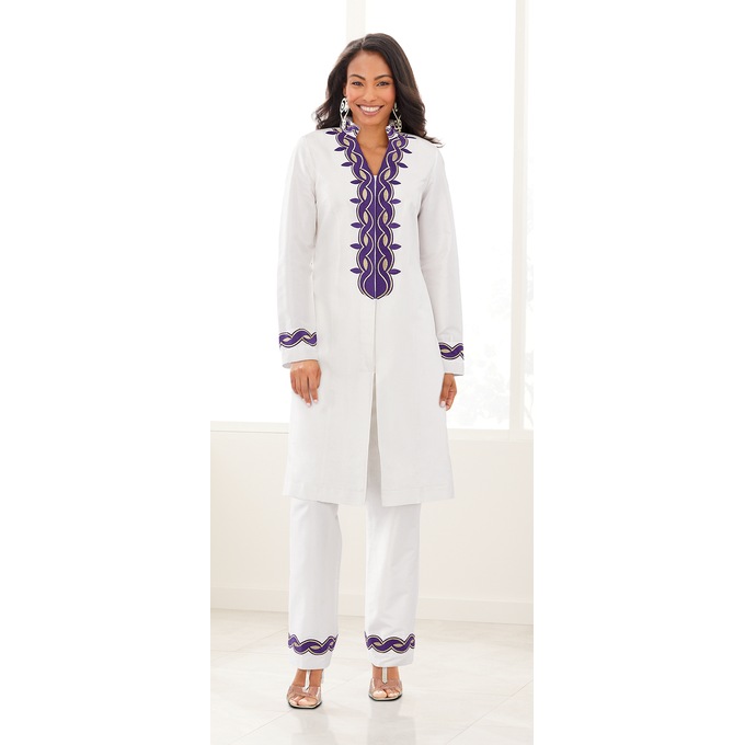 Asina Embroidered Pant Set, , large