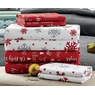 2-Pack Holiday Print Microfiber Flannel Sheets, , large