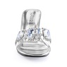 The Classique Vinyl Rhinestone Slide for Women with a Clear 2.5" Lucite Heel, , large