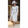Zonya Ruffle Collar Jacket Dress, Silver, large