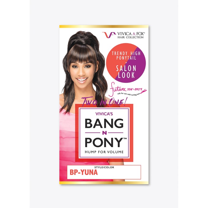Vivica Fox Yuna Bang N' Pony, Off Black Copper Blonde, large