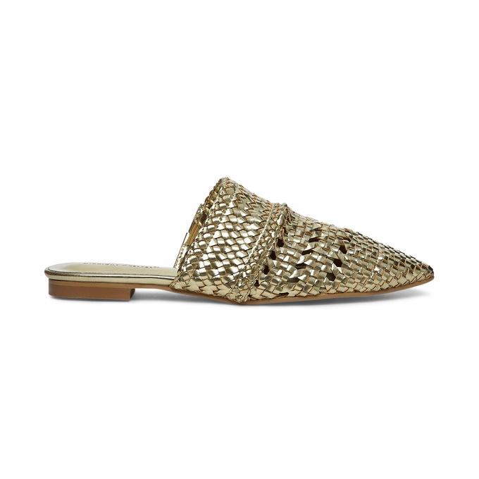 Woven Mule, Gold, large