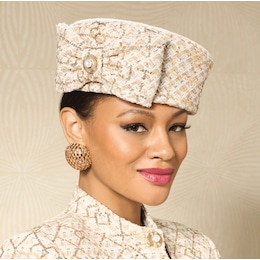 Savannah Hat with Sequins and Pearl-Embellished Bow, , large