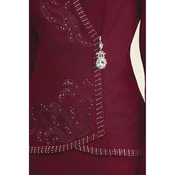 Alice Skirt Suit, Cranberry, large