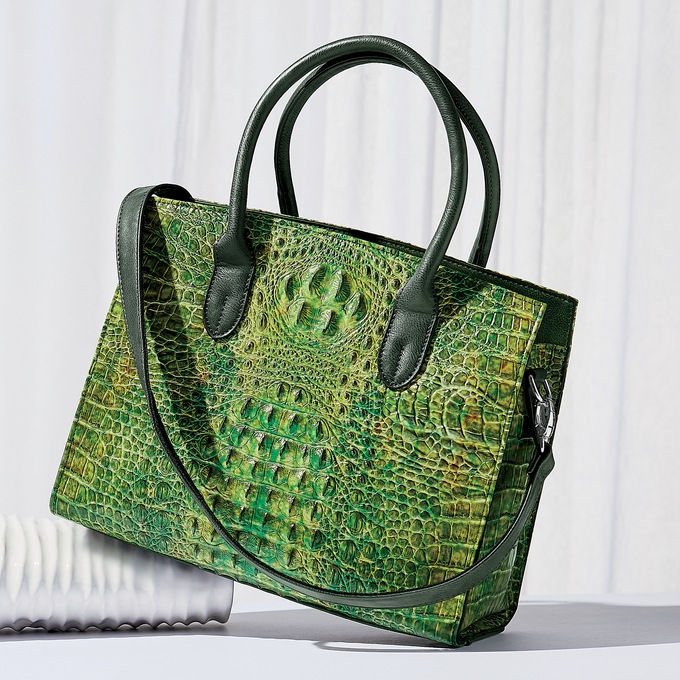 Ombr&eacute; Croco Satchel, , large