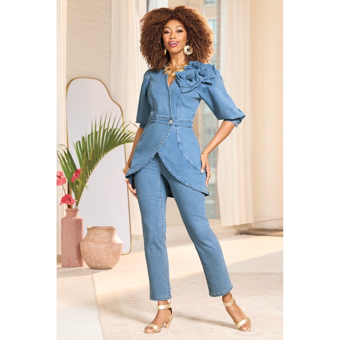 Delilah Denim Pant Outfit, , large