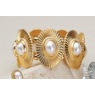 Faux-Pearl Oval Stretch Bracelet, , large