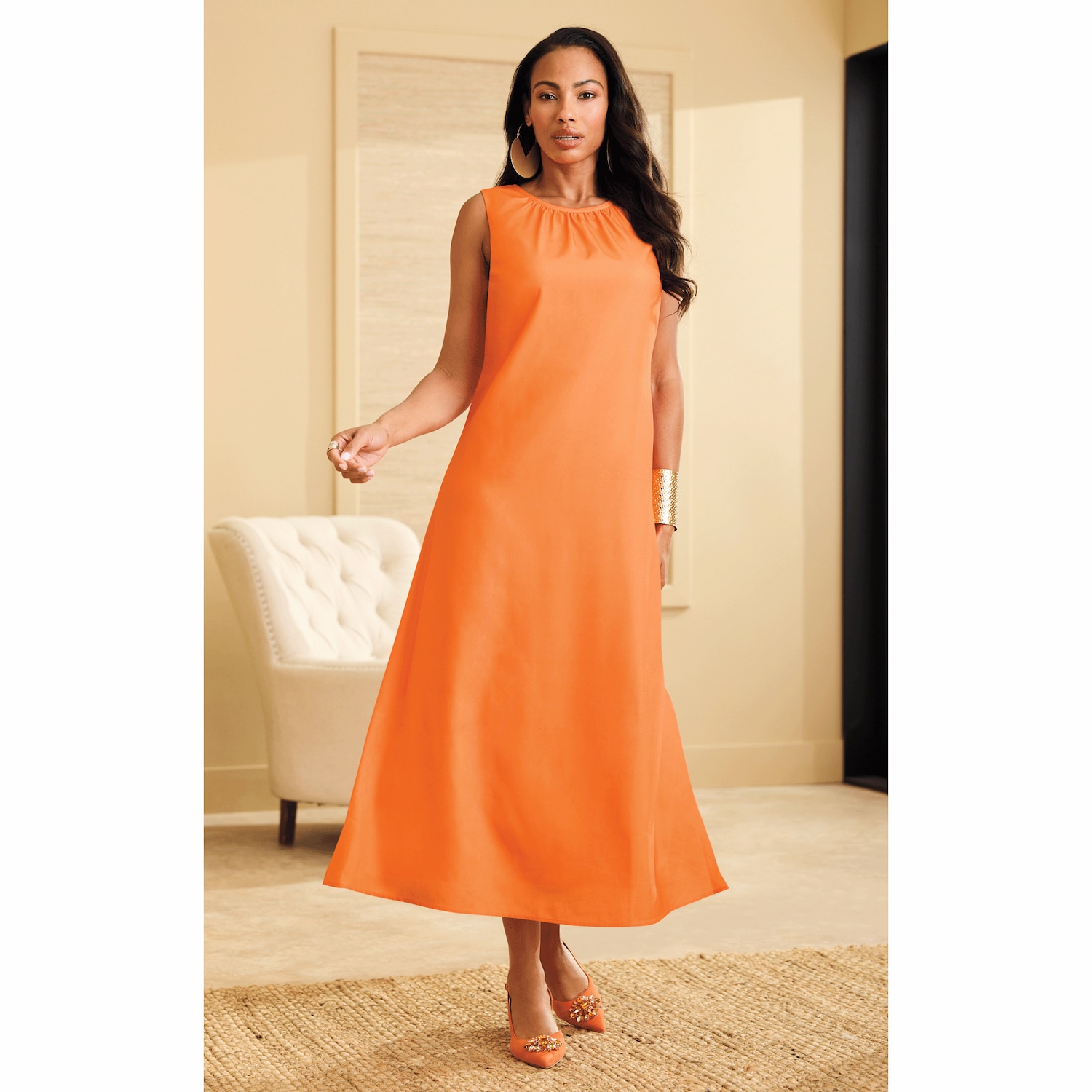 orange coat dress Structured Double Breasted Full Length Coat dress 48 / Lilac