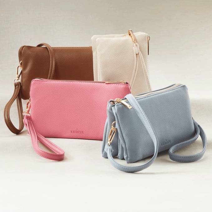 Kedzie Eclipse Convertible Wallet Purse with Crossbody and Wristlet Straps, , large