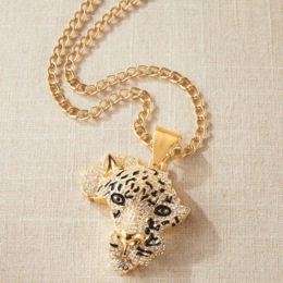Men&#39;s Leopard/Africa Crystal Pendant, , large