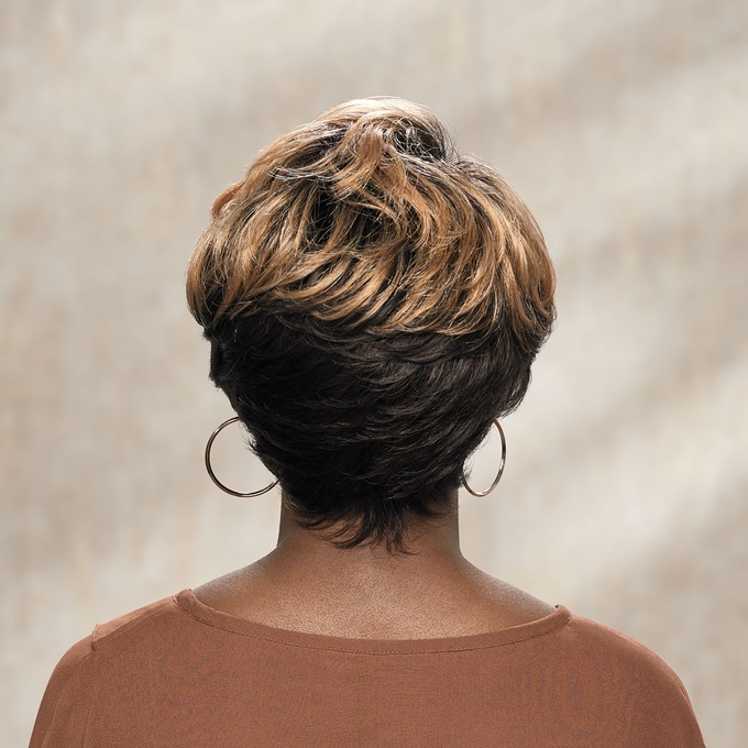 Broadway Wig, Medium Dark Brown Blonde Frost, large