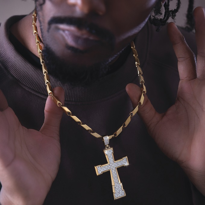 Majesty Men's Saved Cross Pendant, , large