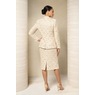 Savannah Sequined Tweed Skirt Suit for Women with Faux-Pearl Buttons, , large