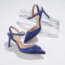Classique Beaded Ankle-Strap Pump, , large