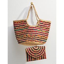 2-Piece Woven Tote Set, , large