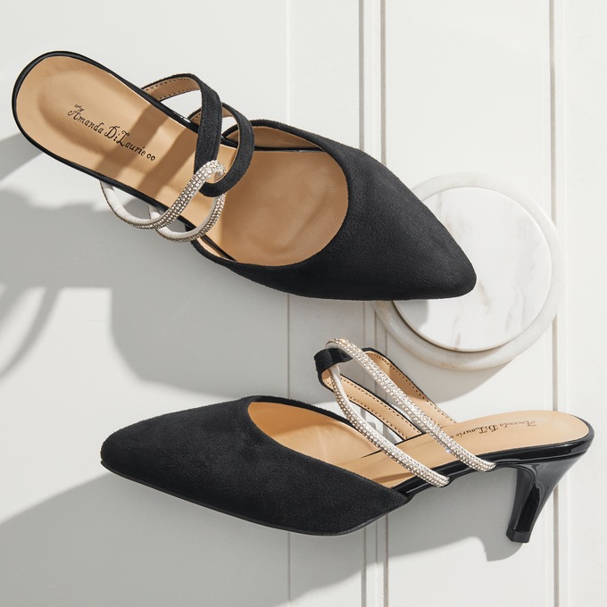 Amanda D'laurie Pave Rope Faux-Suede Mule, , large