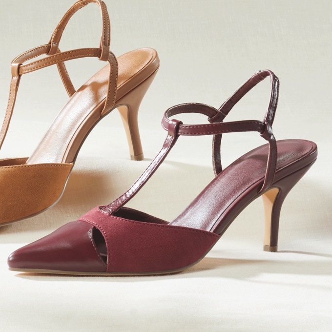Cutout T-Strap Pump, , large