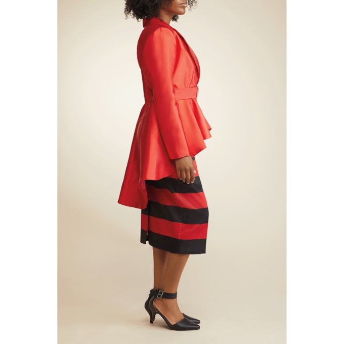 Suzanne Striped Skirt Suit, , large