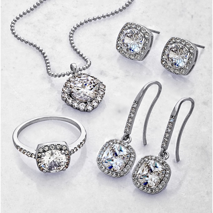 4-Piece Cubic Zirconia Collection, , large