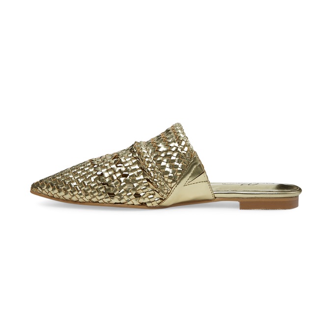 Woven Mule, Gold, large