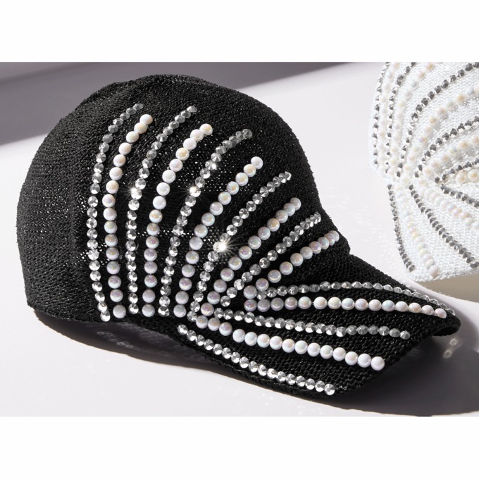 Bling Baseball Cap, Black, large