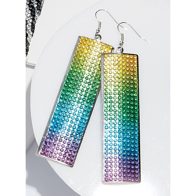 Crystal Wire Earrings, , large