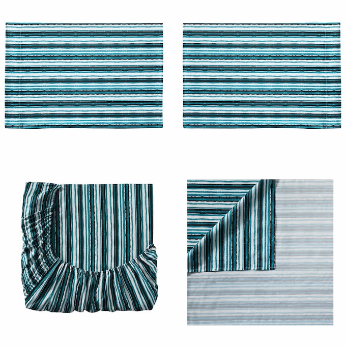 Gilda 30-Piece Complete Comforter and Curtain Set with 2 Coordinating Sheet Sets, , large