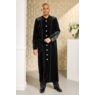 Men&rsquo;s Velour Church Robe with Rhinestone Cross Detail, , large