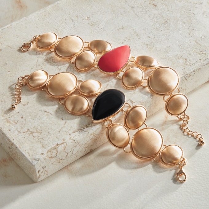 Faux-Stone Teardrop Bracelet, , large