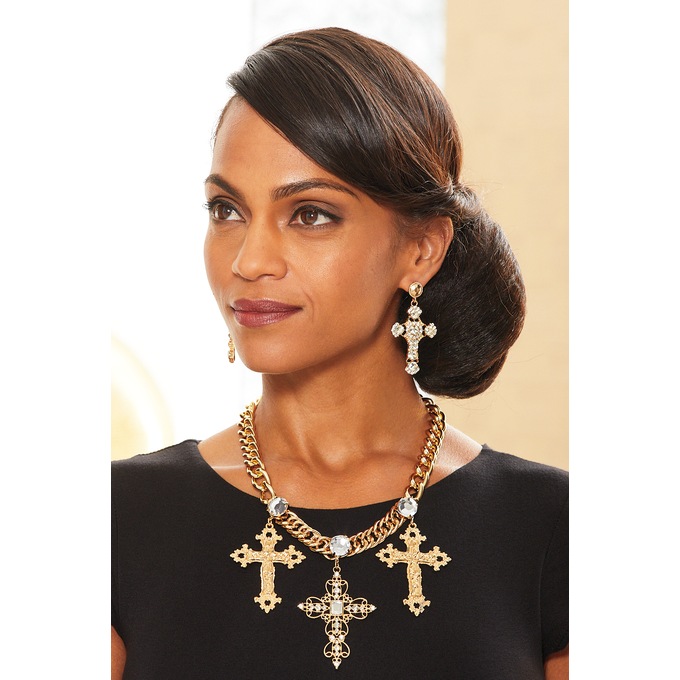 Cross Necklace, , large