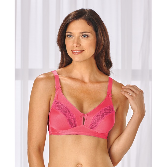 2-Pack Lace Inset Bra, , large