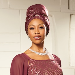 Foil Print Goddess Headwrap, , large