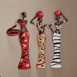 Metal African Lady Wall Art, , large