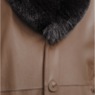 Jaden Nappa Leather Coat with Removable Faux-Fur Collar for Women, , large