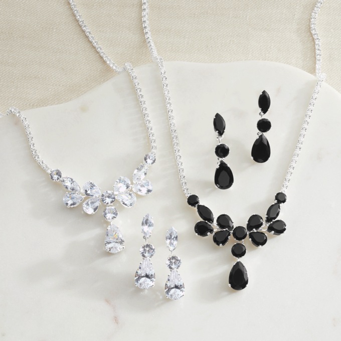 Crystal Necklace & Earring Set, , large