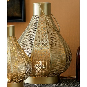 Tall Patterned Decorative Lantern, , large