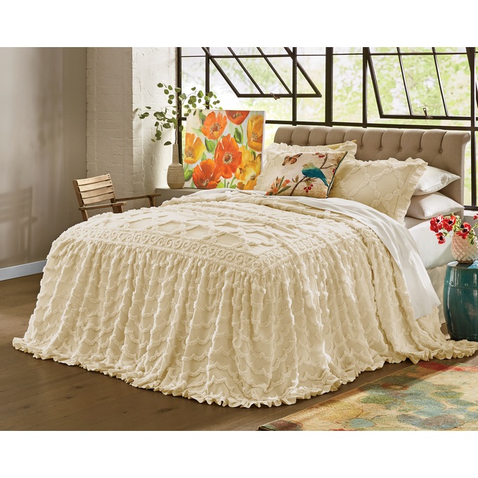 Angelica Ruffle Chenille Bedspread ASHRO